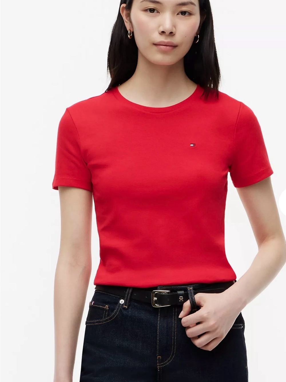 Tommy Hilfiger Red Short Sleeve Classic Fit Tee